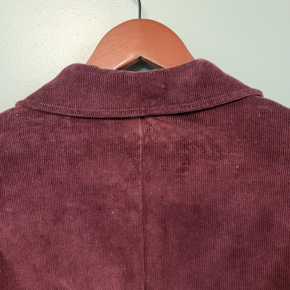 L.L. Bean Womens Deep Wine Size 18 Classic Corduroy Farmhouse Country Jacket‎ - Picture 12 of 12